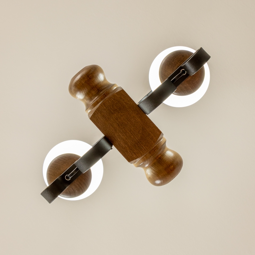 Brilagi - Lustra ar ķēdi RUSTIC 2xE14/40W/230V dižskābardis/rieksts