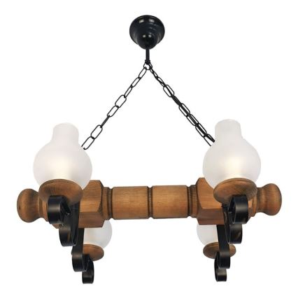 Brilagi - Lustra ar ķēdi RUSTIC 4xE14/40W/230V dižskābardis