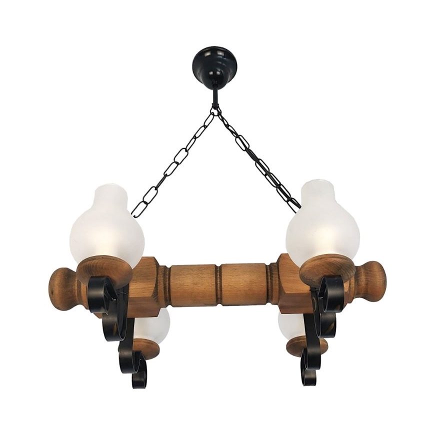 Brilagi - Lustra ar ķēdi RUSTIC 4xE14/40W/230V dižskābardis
