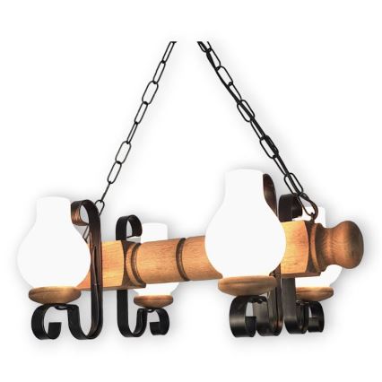 Brilagi - Lustra ar ķēdi RUSTIC 4xE14/40W/230V dižskābardis