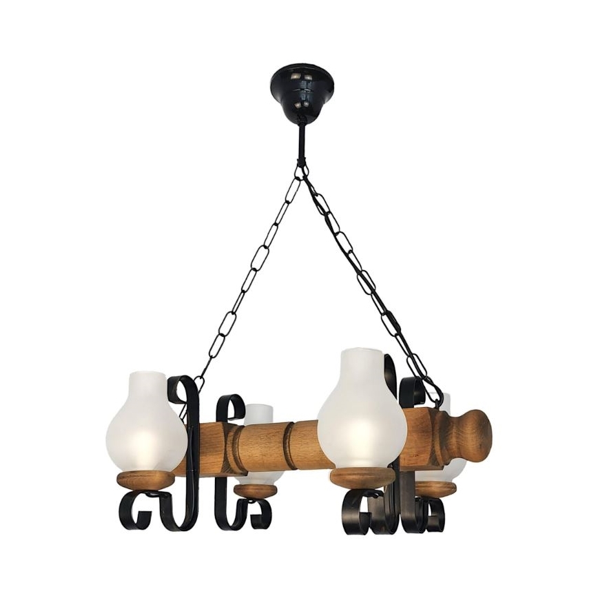 Brilagi - Lustra ar ķēdi RUSTIC 4xE14/40W/230V dižskābardis