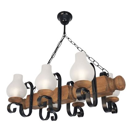 Brilagi - Lustra ar ķēdi RUSTIC 6xE14/40W/230V dižskābardis
