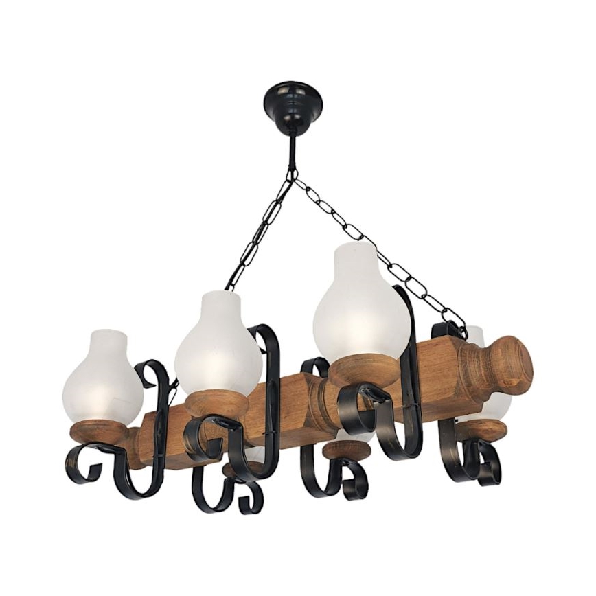 Brilagi - Lustra ar ķēdi RUSTIC 6xE14/40W/230V dižskābardis