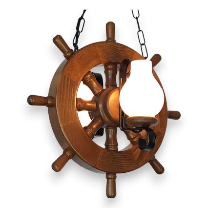 Brilagi - Lustra ar ķēdi TIMONA 2xE14/40W/230V dižskābardis/rieksts