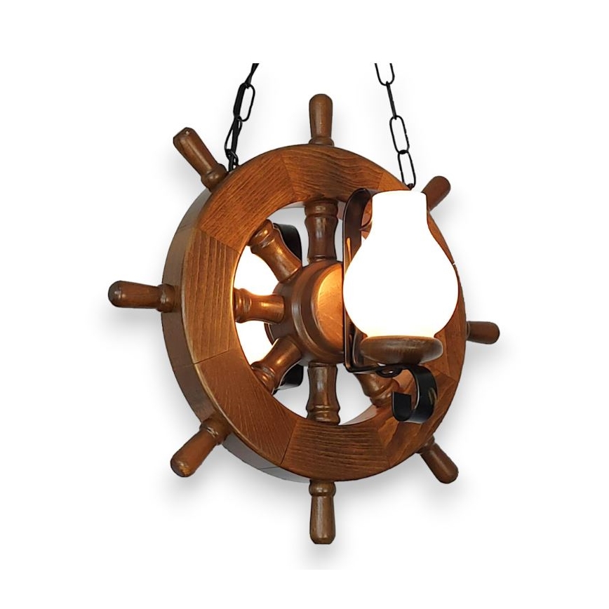 Brilagi - Lustra ar ķēdi TIMONA 2xE14/40W/230V dižskābardis/rieksts