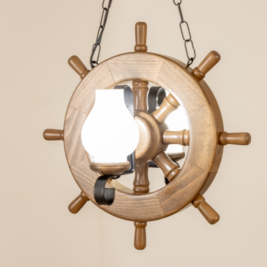 Brilagi - Lustra ar ķēdi TIMONA 2xE14/40W/230V dižskābardis/rieksts