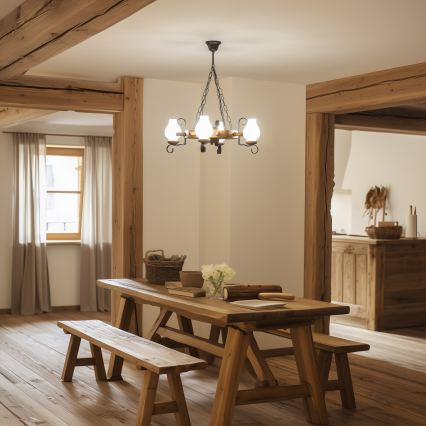 Brilagi - Lustra ar ķēdi TIMONA 4xE14/40W/230V Ø 50 cm buka