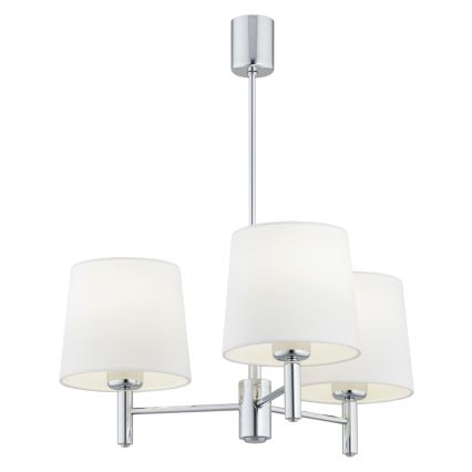 BRILAGI - Lustra ar stieni MONTE 3xE27/60W/230V krēmkrāsa/spīdīgs hroms
