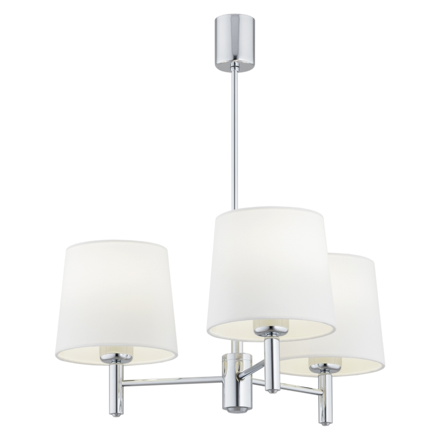 BRILAGI - Lustra ar stieni MONTE 3xE27/60W/230V krēmkrāsa/spīdīgs hroms