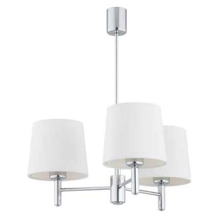 BRILAGI - Lustra ar stieni MONTE 3xE27/60W/230V krēmkrāsa/spīdīgs hroms