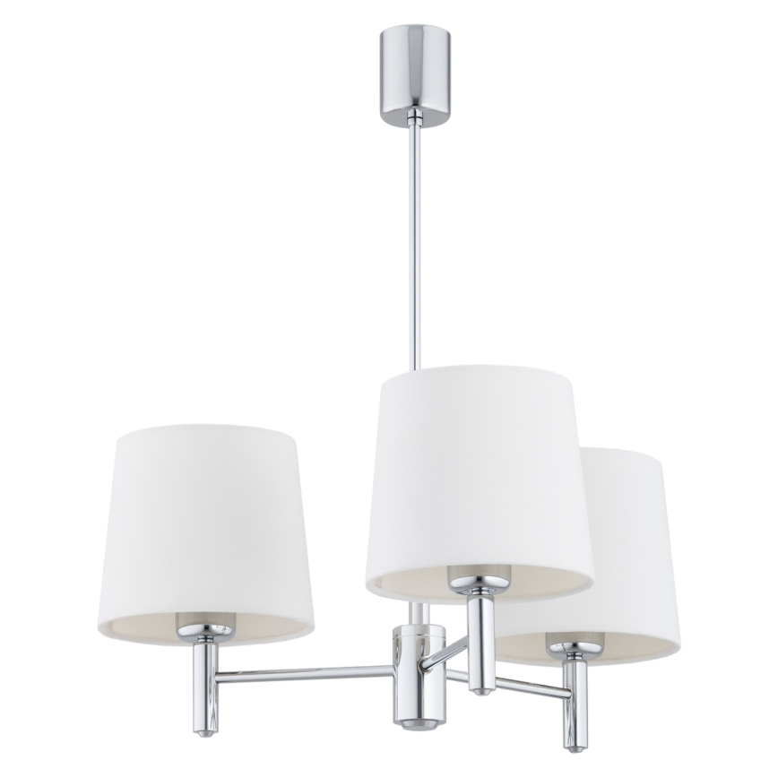 BRILAGI - Lustra ar stieni MONTE 3xE27/60W/230V krēmkrāsa/spīdīgs hroms