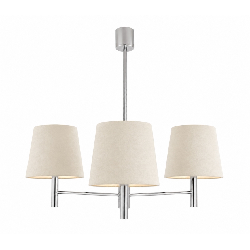 BRILAGI - Lustra ar stieni MONTE 3xE27/60W/230V krēmkrāsa/spīdīgs hroms