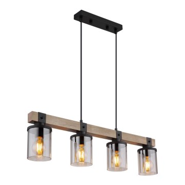 Brilagi - Lustra ar vadu VISTA 4xE27/60W/230V ozols