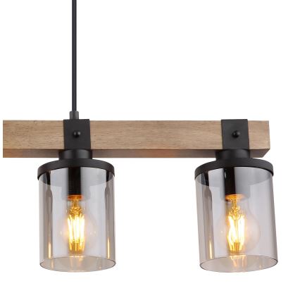 Brilagi - Lustra ar vadu VISTA 4xE27/60W/230V ozols