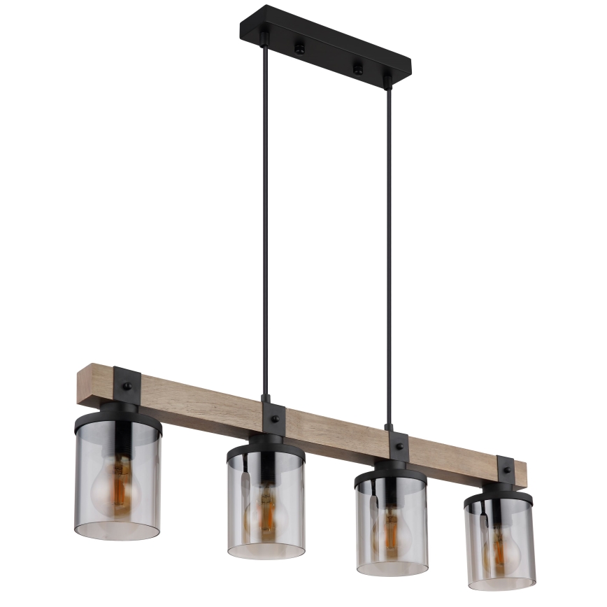 Brilagi - Lustra ar vadu VISTA 4xE27/60W/230V ozols