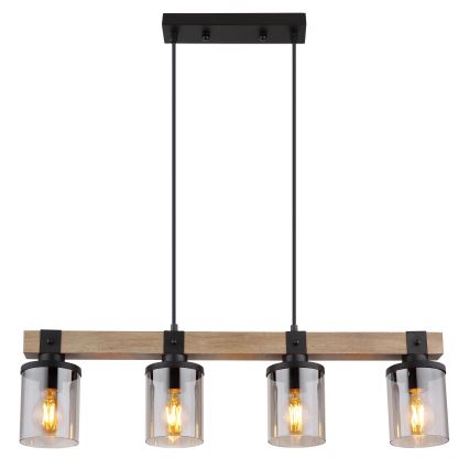 Brilagi - Lustra ar vadu VISTA 4xE27/60W/230V ozols