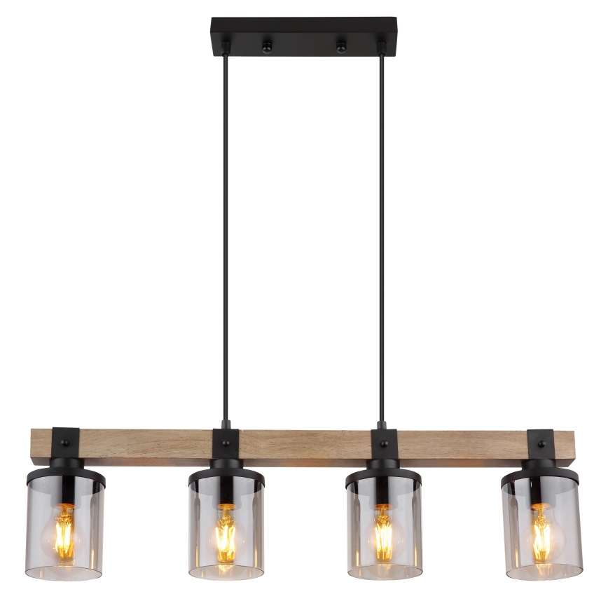 Brilagi - Lustra ar vadu VISTA 4xE27/60W/230V ozols