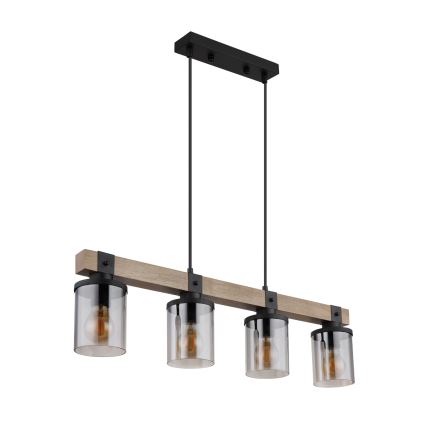 Brilagi - Lustra ar vadu VISTA 4xE27/60W/230V ozols