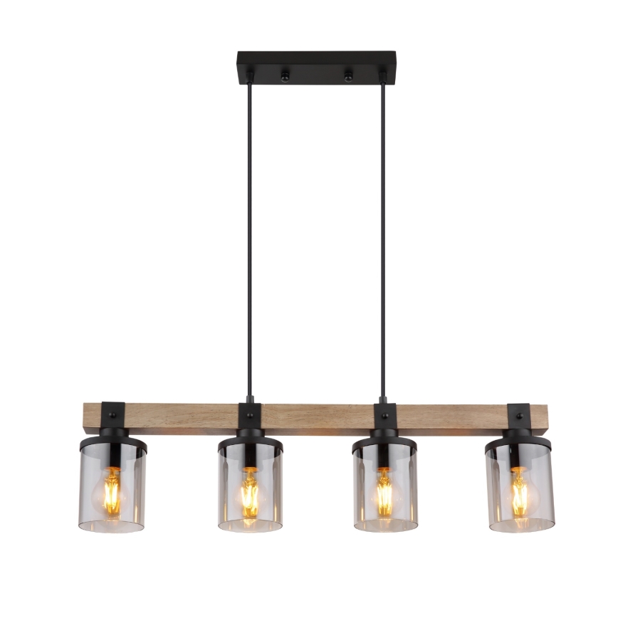 Brilagi - Lustra ar vadu VISTA 4xE27/60W/230V ozols