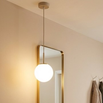 Brilagi - Lustra uz kabeļa MILO ECRU 1xE27/60W/230V bēša/zelta