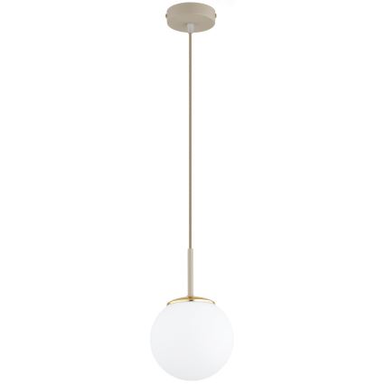 Brilagi - Lustra uz kabeļa MILO ECRU 1xE27/60W/230V bēša/zelta