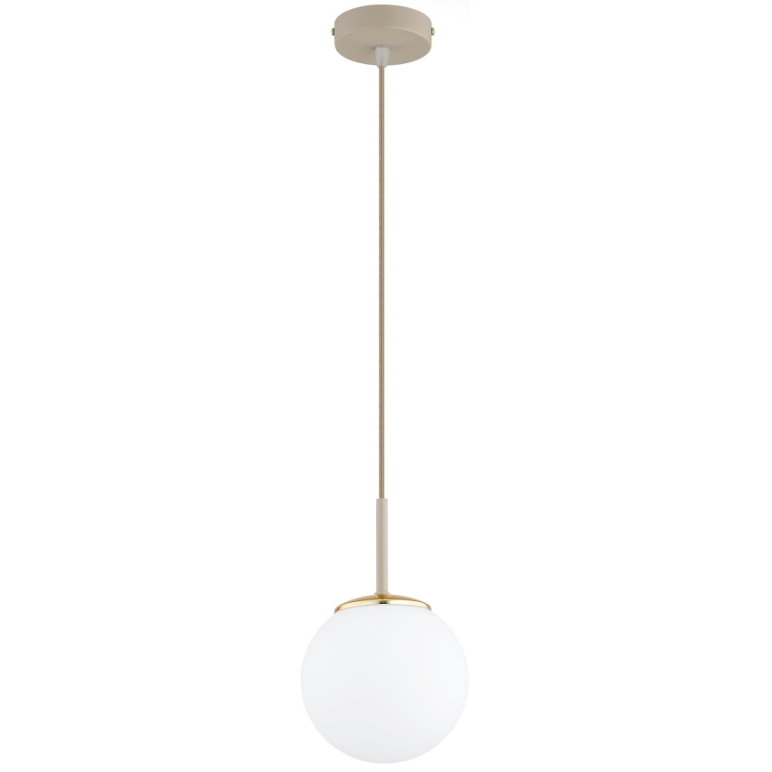 Brilagi - Lustra uz kabeļa MILO ECRU 1xE27/60W/230V bēša/zelta
