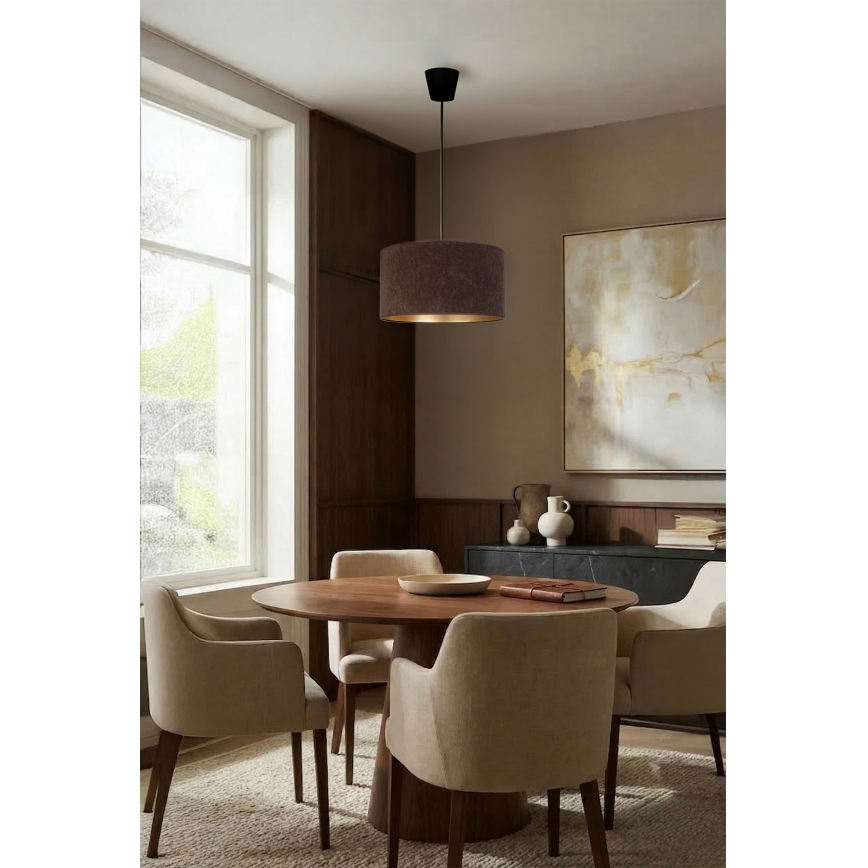 Brilagi - Lustra uz kabeļa VELVET 1xE27/60W/230V Ø 40 cm brūna/zelta