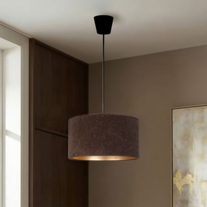 Brilagi - Lustra uz kabeļa VELVET 1xE27/60W/230V Ø 40 cm brūna/zelta