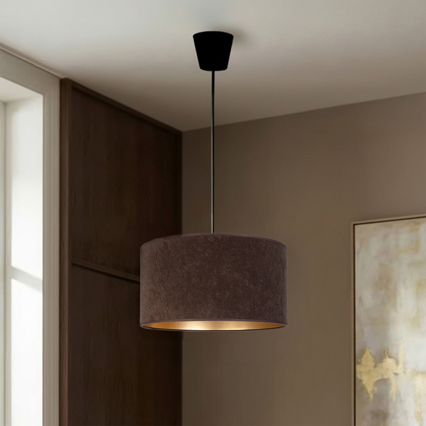 Brilagi - Lustra uz kabeļa VELVET 1xE27/60W/230V Ø 40 cm brūna/zelta