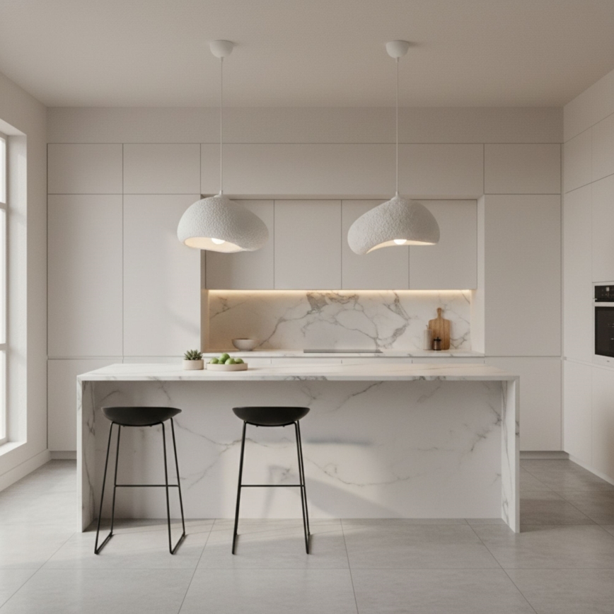 Brilagi - Lustra uz kabeļa WABI SABI 1xE27/40W/230V Ø 32 cm balta