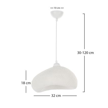 Brilagi - Lustra uz kabeļa WABI SABI 1xE27/40W/230V Ø 32 cm balta