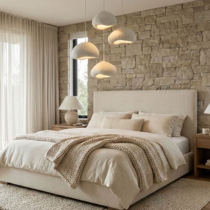 Brilagi - Lustra uz kabeļa WABI SABI 4xE27/40W/230V Ø 95 cm balta