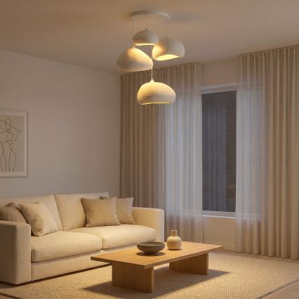 Brilagi - Lustra uz kabeļa WABI SABI 4xE27/40W/230V Ø 95 cm balta