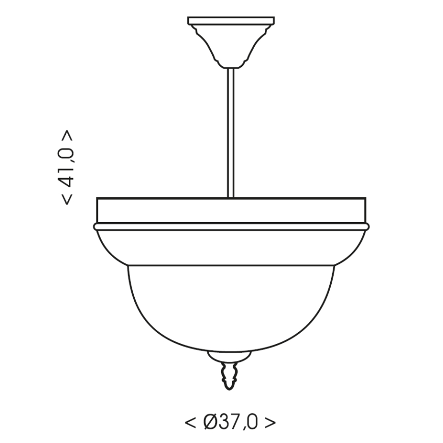 Brilagi - lustra uz kāta DAHLIA 3xE27/40W/230V Ø 37 cm misiņš