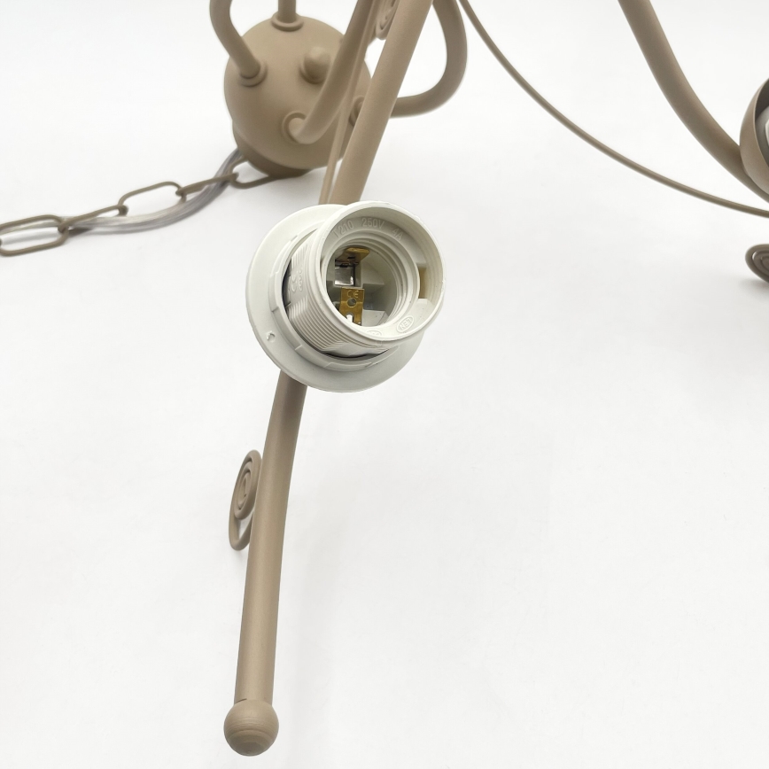 Brilagi - Lustra uz ķēdes ANTICO MODERN 5xE27/60W/230V bēša