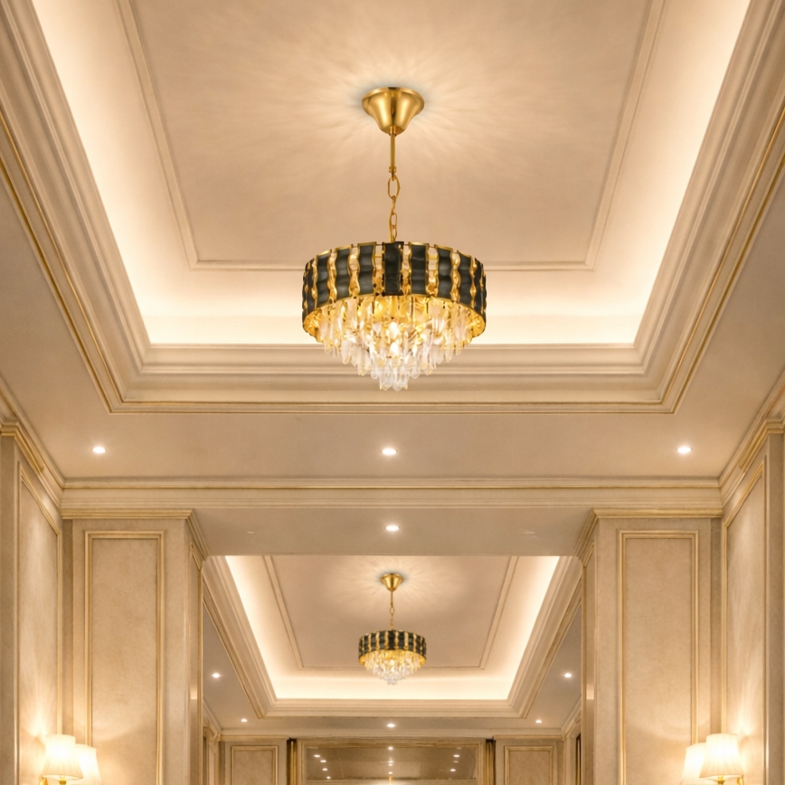 Brilagi - lustra uz ķēdes CRISTAL 5xE14/40W/230V Ø 38 cm