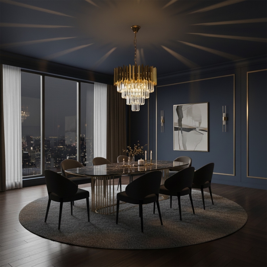 Brilagi - Lustra uz ķēdes CRISTAL 5xE14/40W/230V Ø 45 cm