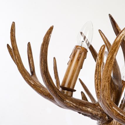 Brilagi - Lustra uz ķēdes DEER 6xE14/10W/230V diametrs 102 cm ragu motīvs