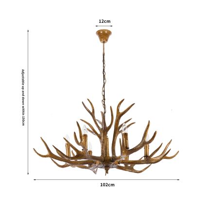 Brilagi - Lustra uz ķēdes DEER 6xE14/10W/230V Ø 102 cm