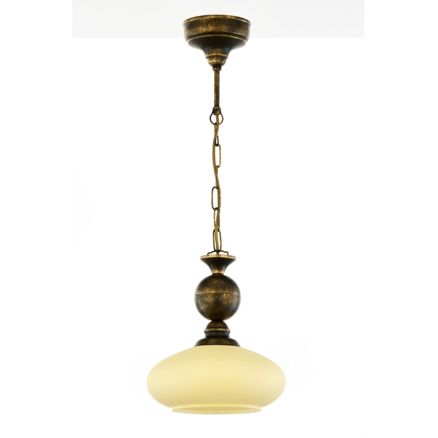 BRILAGI - Lustra uz ķēdes MOLLERO 1xE27/15W/230V Ø 24 cm bronza/patina