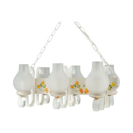 Brilagi - Lustra uz ķēdes QUEEN 3xE14/40W/230V buk/krēmkrāsa