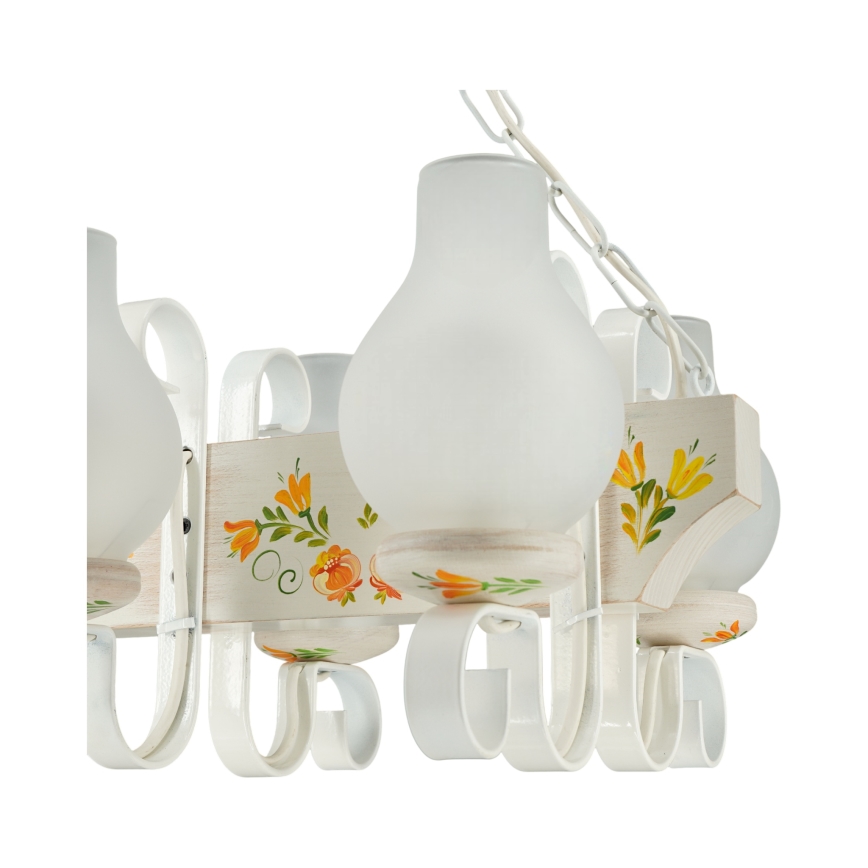 Brilagi - Lustra uz ķēdes QUEEN 3xE14/40W/230V buk/krēmkrāsa