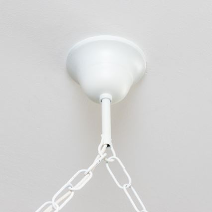 Brilagi - Lustra uz ķēdes QUEEN 6xE14/40W/230V bēškoka/krēmkrāsa