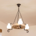 Brilagi - lustra uz ķēdes ROATA 3xE14/40W/230V, ozols