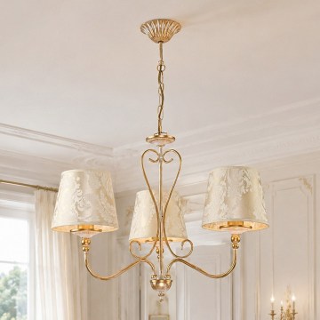 BRILAGI - lustra uz ķēdes SONIA 3xE27/15W/230V diametrs 64 cm krēmkrāsa/patina