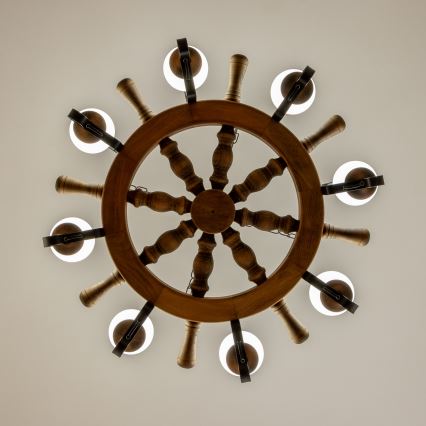 Brilagi - Lustra uz ķēdes TIMONA 8xE14/40W/230V Ø 70 cm buks