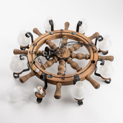 Brilagi - Lustra uz ķēdes TIMONA 8xE14/40W/230V Ø 70 cm buks