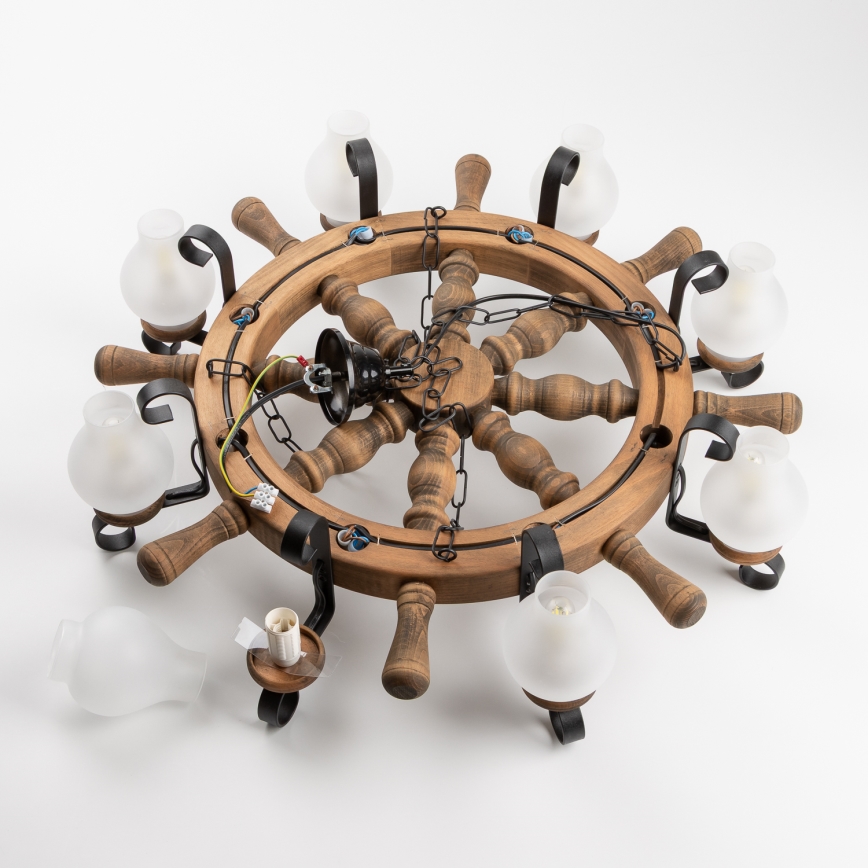 Brilagi - Lustra uz ķēdes TIMONA 8xE14/40W/230V Ø 70 cm buks