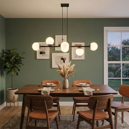 Brilagi - Lustra uz stieples MALONY 6xE14/20W/230V melna