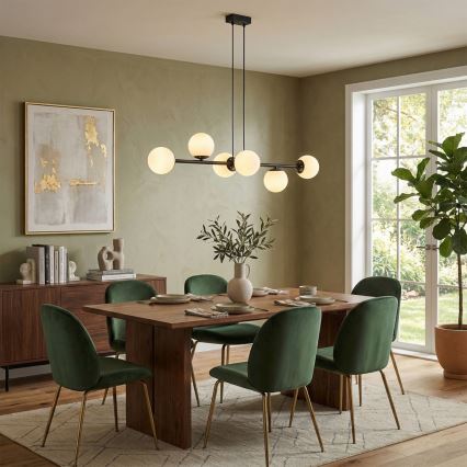 Brilagi - Lustra uz stieples MALONY 6xE14/20W/230V melna